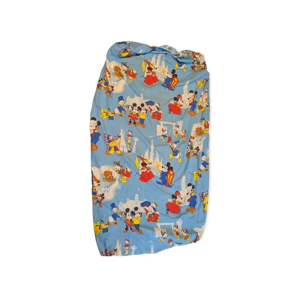 Vintage 1970s Disney Theme Parks Twin Fitted Sheet